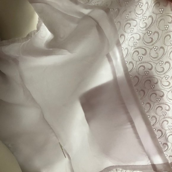 Gorgeous eyelet Tudor Court By Haband crisp white blazer Size L - Picture 10 of 14